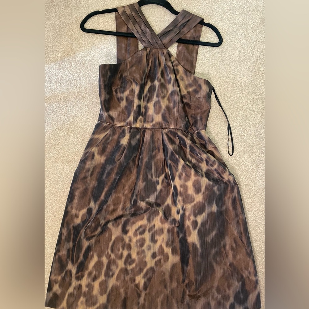 Banana Republic Brown Animal Print Dress
